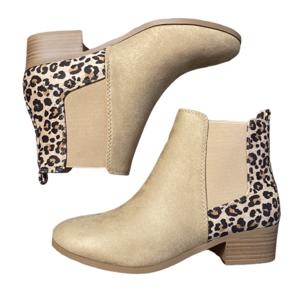 Faux Suede Leopard Bootie